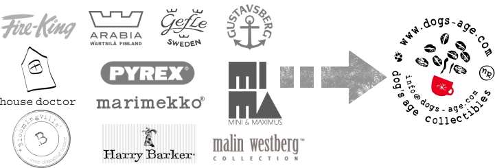 fire king - pyrex - arabia finland - gefle - gustavsberg - house doctor - bloomingville - marimekko - mini&maximus - malin westberg - harry barker